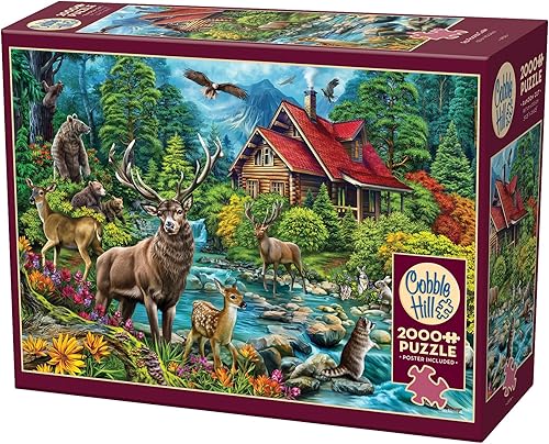 Miniatura 2 de Cobble Hill - Rompecabezas de 2000 piezas, cabina con techo rojo, póster de muestra incluido