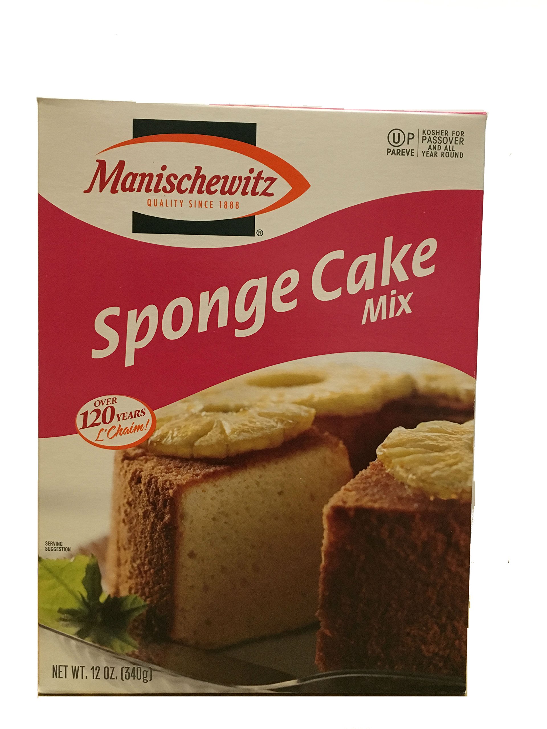 Manischewitz Cake Mix, Sponge, Passover, 12-ounces (Pack of 4)