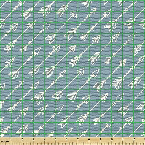 Miniatura 460 de Ambesonne The Yard - Tela de hibisco de flores tropicales en tonos de la vida real, tela decorativa para tapicería, cestas de almacenamiento