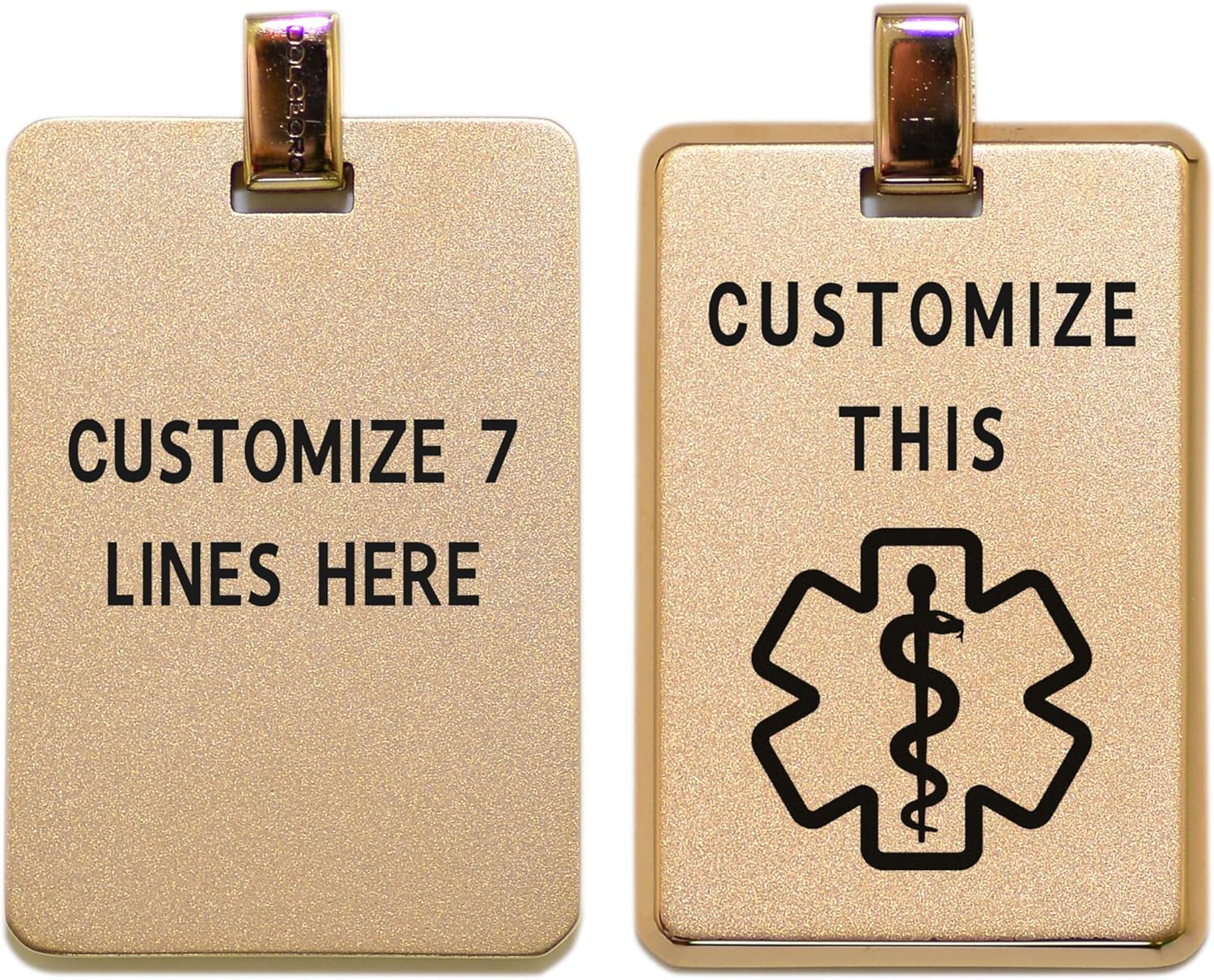Dolceoro Medical Alert ID Tag Necklace, Personalize Your Customized Medical Information, Surgical Stainless Steel
