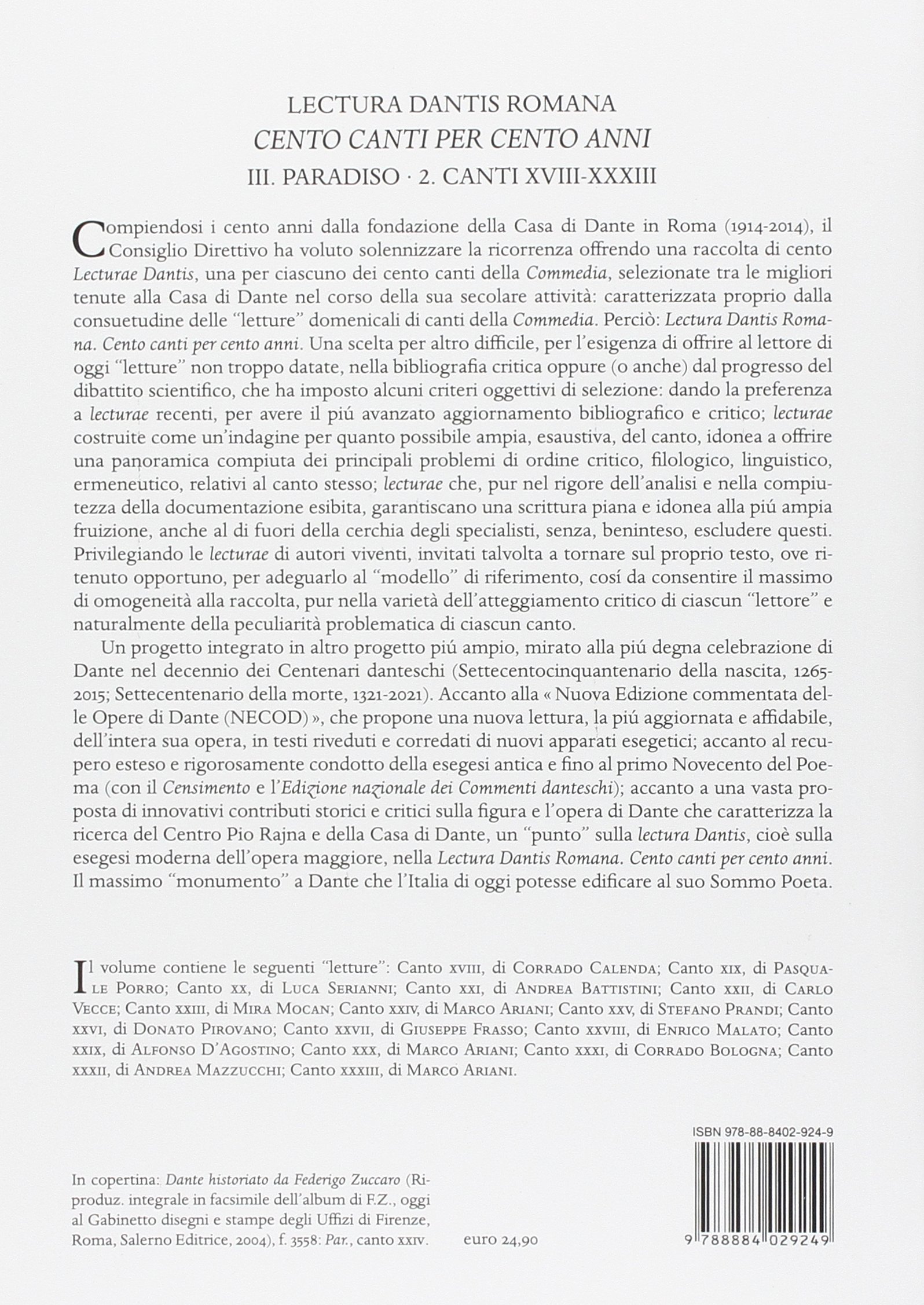Lectura Dantis Romana. Cento canti per cento anni. Paradiso. Canti XVIII-XXXIII (Vol. 3/2)