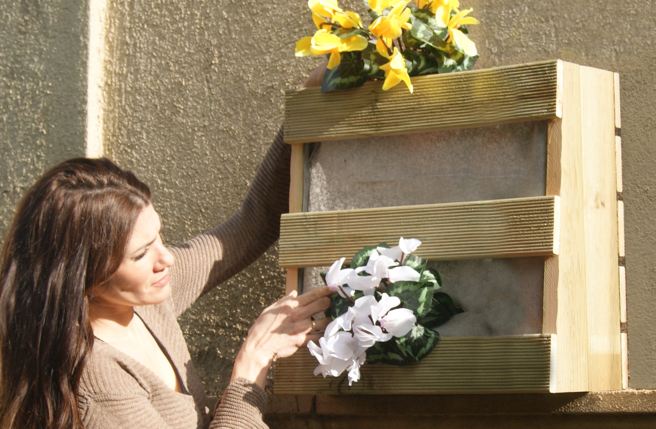 Potager urbain vertical 40 x 25 x 50 cm avec Trois Compartiments