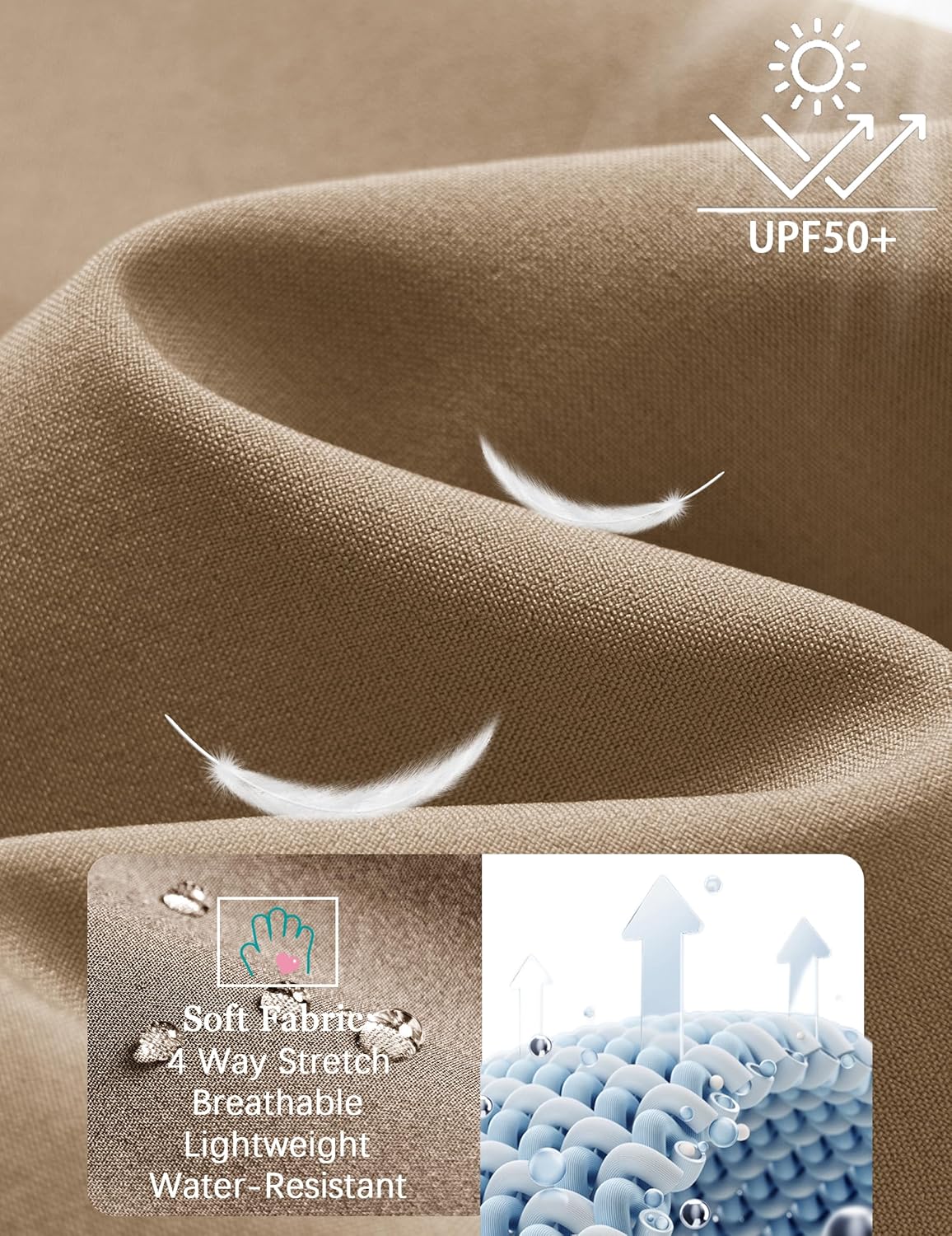 Men's Hiking Pants Lightweight Quick Dry Waterproof Breathable Athletic Joggers Track Running Sweatpants - Image 5