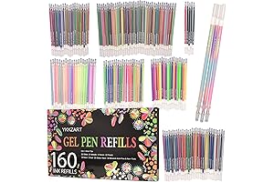 160-Pack Glitter Gel Pen Refills for Vivid, Creative Expression