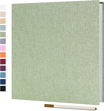 Vienrose Large Photo Album Self Adhesive for 4x6 5x7 8x10 Pictures Scrapbook Album DIY Scrap Book 40 Sticky Pages with A Metallic Pen Grassgreen
