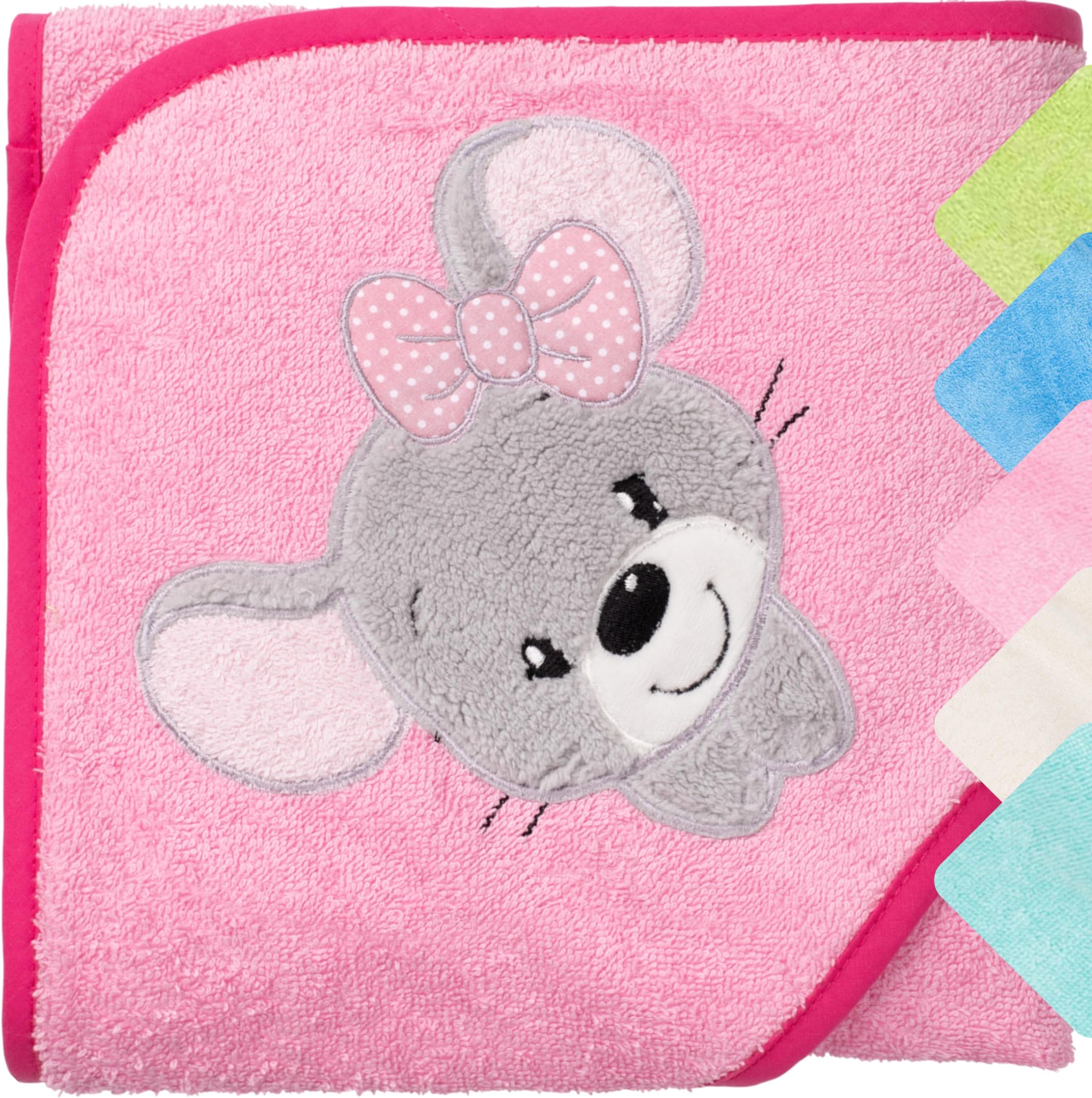 Kapuzenhandtuch Baby 100x100 Cm Grün - Weiches Badetuch Mit Kapuze In Geschenkbox