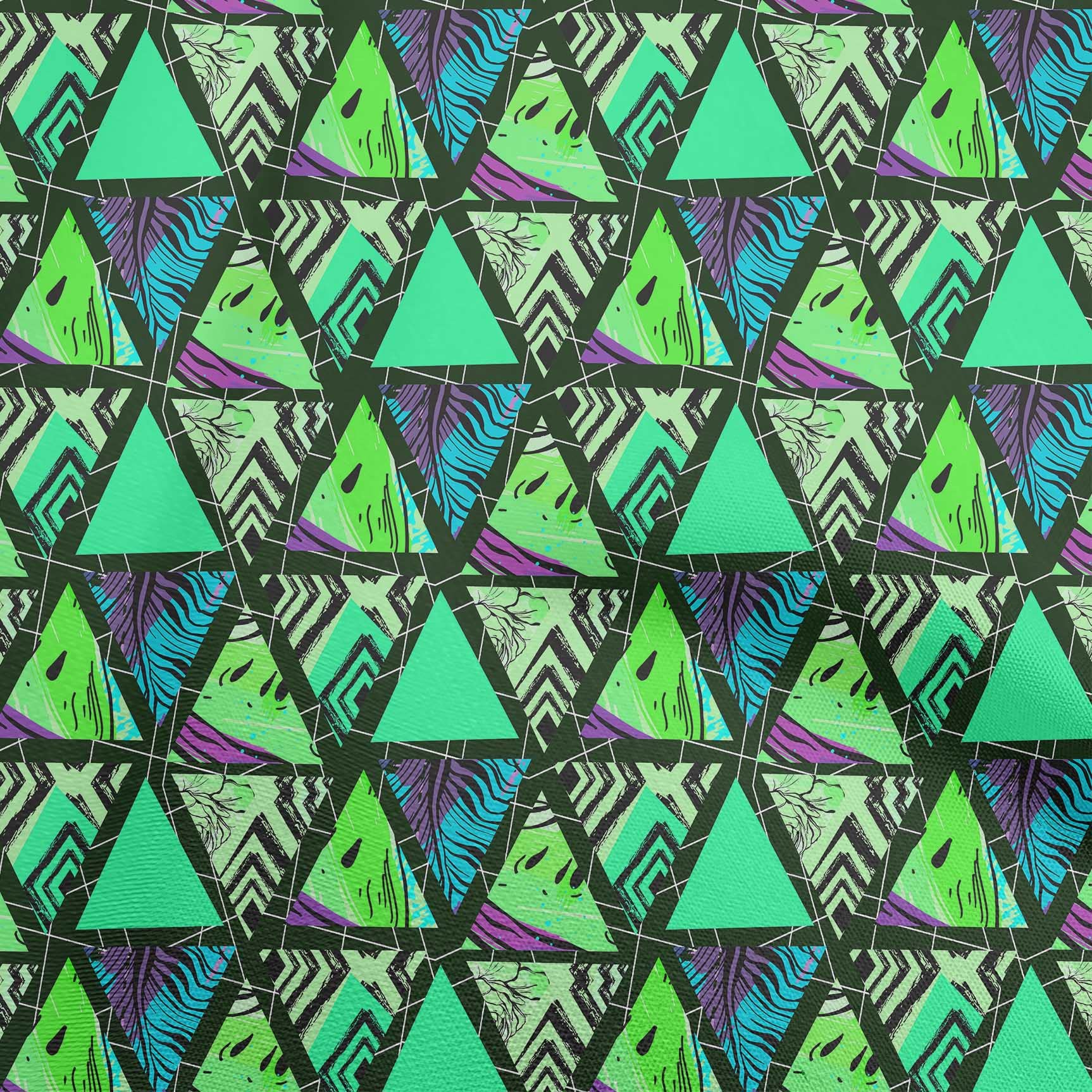 OneOone Tessuto Chiffon Di Viscosa 106cm - Verde Ottanio Con Stampe Di Conchiglie - Stoffa Al Metro Per Cucito - 4