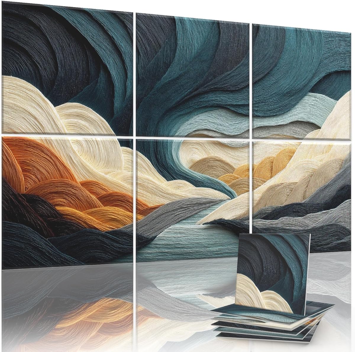 6 Pack Sound Absorbing Panels 72x48 Inch Decorative Acoustic Panels Acoustic Wall Panels for Home Office Studio Quick and Easy Setup : Musical Instruments