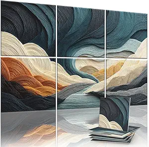 6 Pack Sound Absorbing Panels 72x48 Inch Decorative Acoustic Panels Acoustic Wall Panels for Home Office Studio Quick and Easy Setup : Musical Instruments