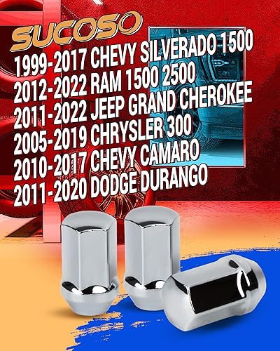 Miniatura 3 de Reemplazo de tuercas de llanta M14x1.5 para Chevy Silverado 1500 1999-2017, Ram 1500 2500 2012-2022, Jeep Grand Cherokee 2011-2022, 24 tuercas