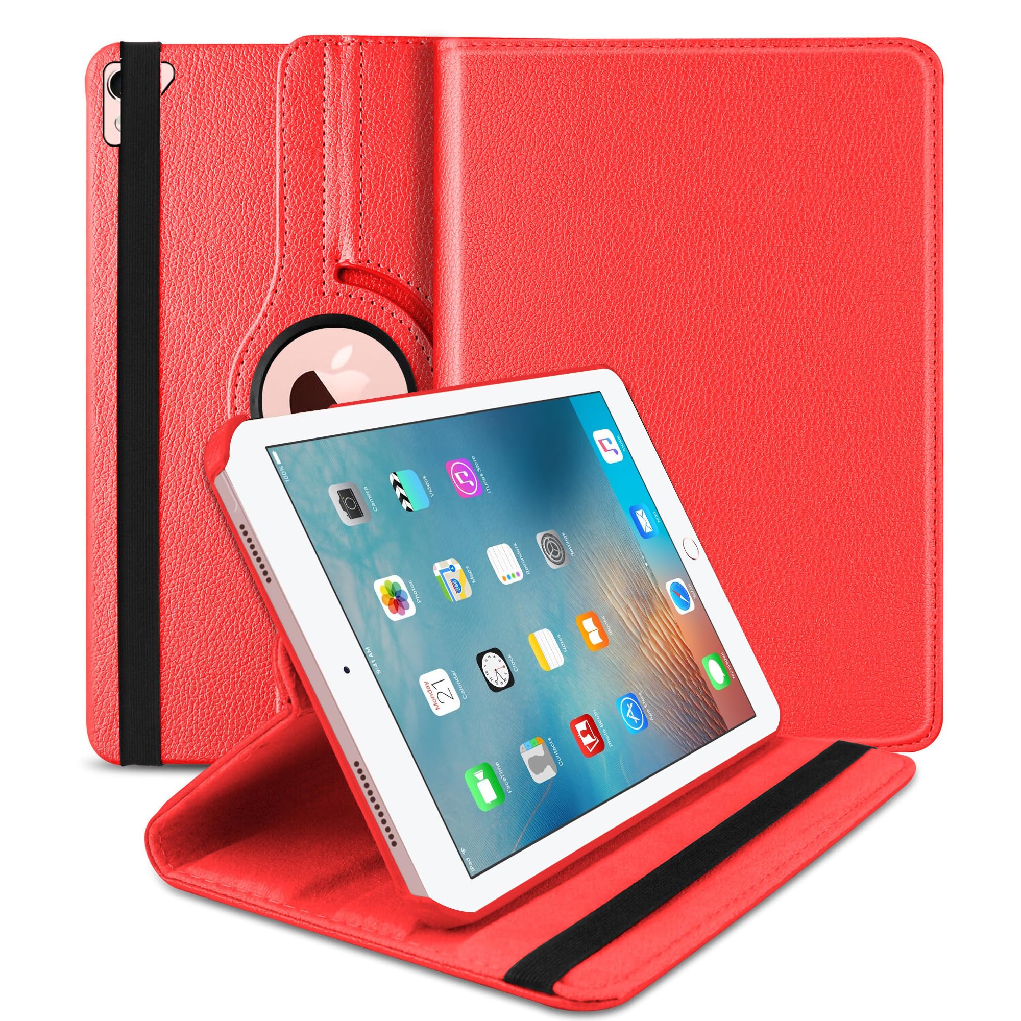 TGK Rotating Cover for iPad Pro 9.7 inch Cover (2016 Released) Model A1673 A1674 A1675 MLPX2HN/A MLPW2HN/A MLPY2HN/A MLYJ2HN/A (Red) 360 Degree Leather Auto Sleep Wake Function Smart Case (B01M0LGK5Q) Amazon Price History, Amazon Price Tracker