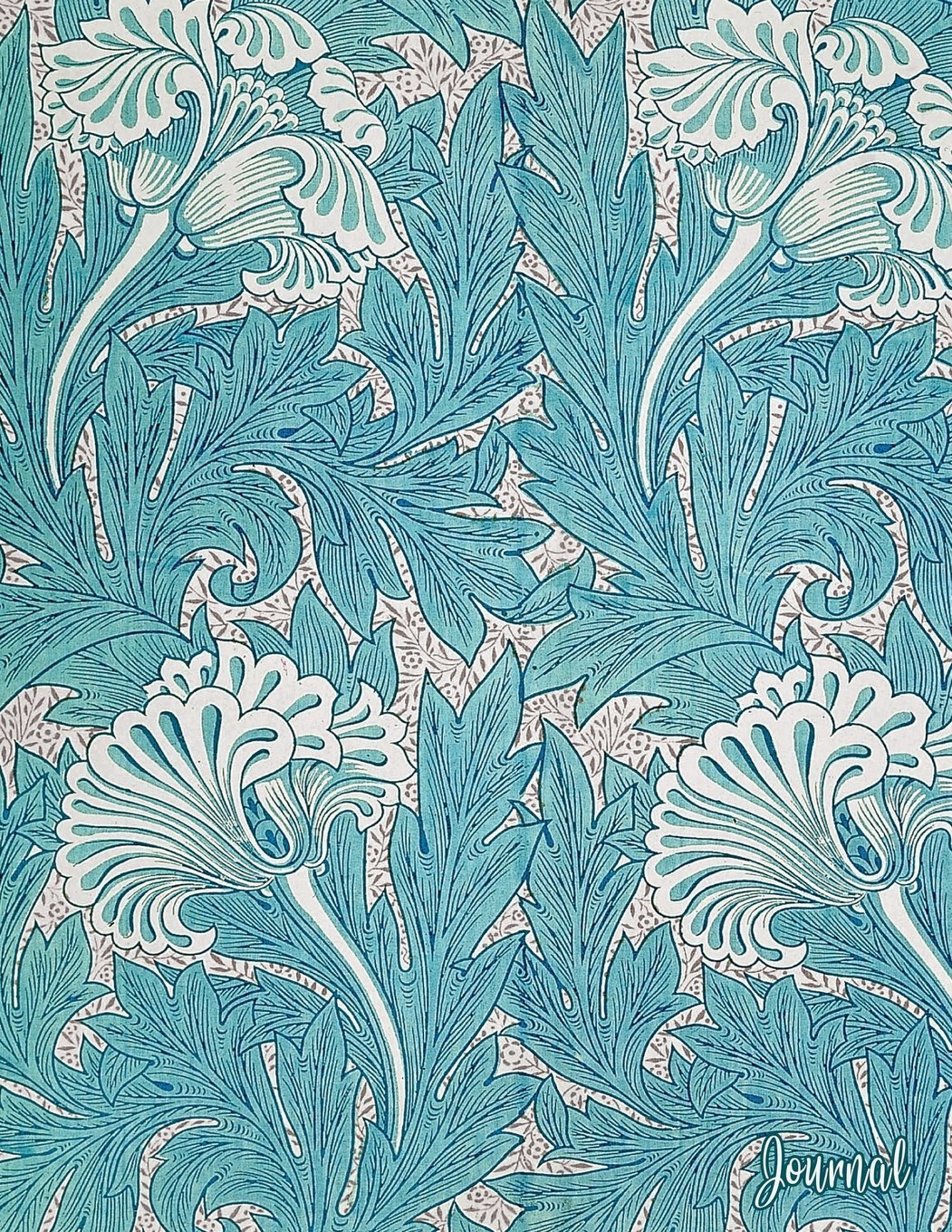 Journal: Beautiful Blue Flower Print - 150 College-ruled Pages - 8.5 x 11 - A4 Size