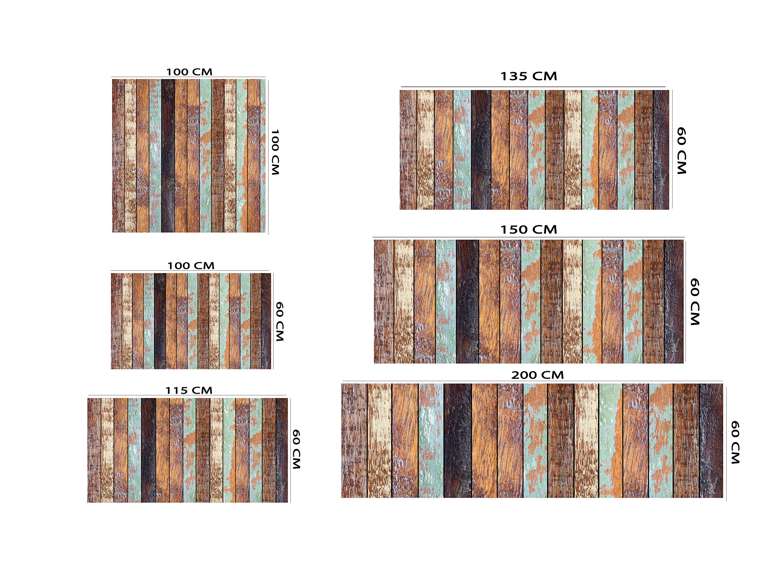 Oedim Cabecero Cama PVC Impresión Digital sin Relieve Imitación Colores Antiguos Madera 150 x 60 cm | Disponible en Varias Medidas | Cabecero Ligero, Elegante, Resistente y Económico
