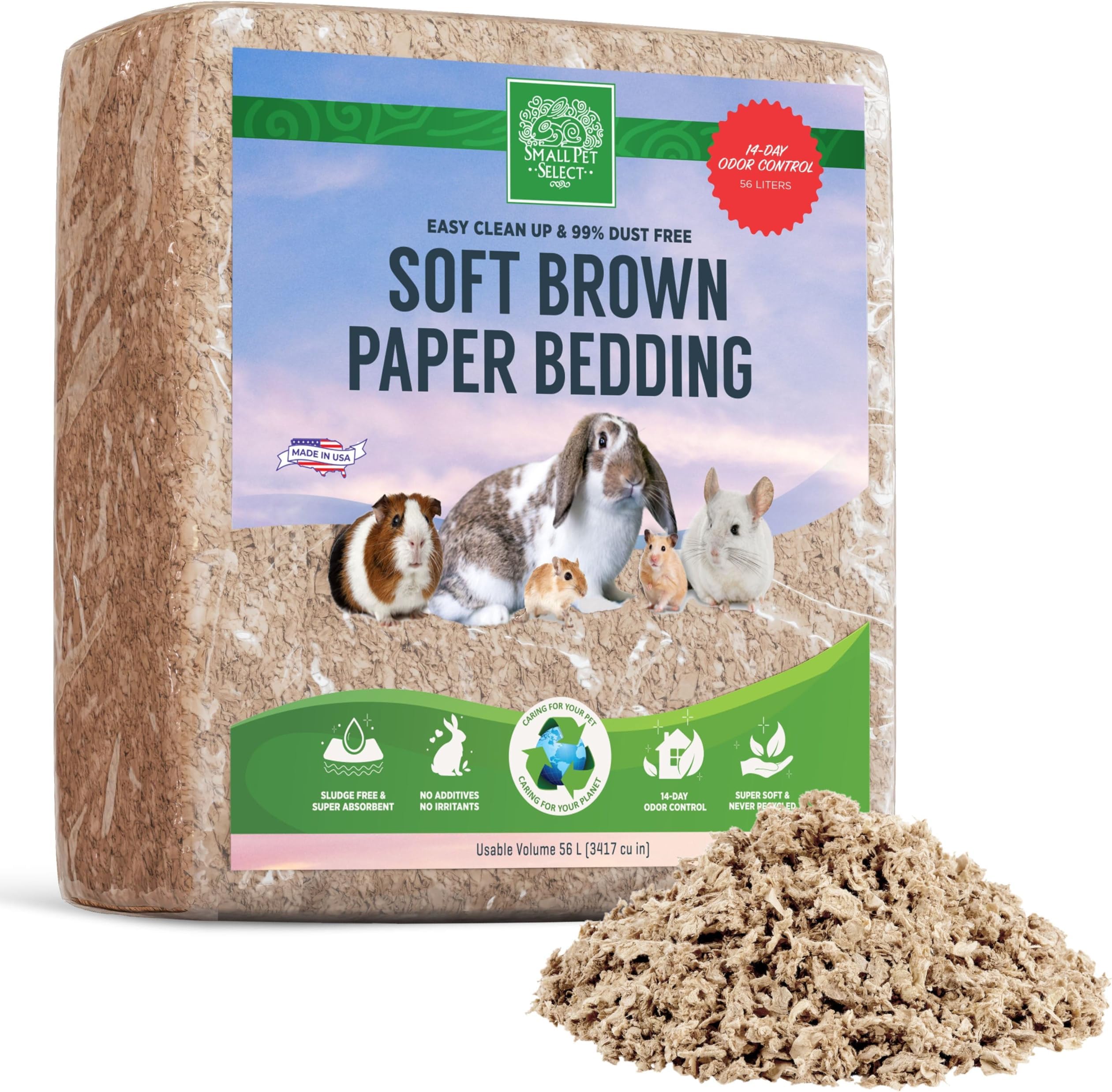 Small Pet Select White Paper Bedding with Real Natural