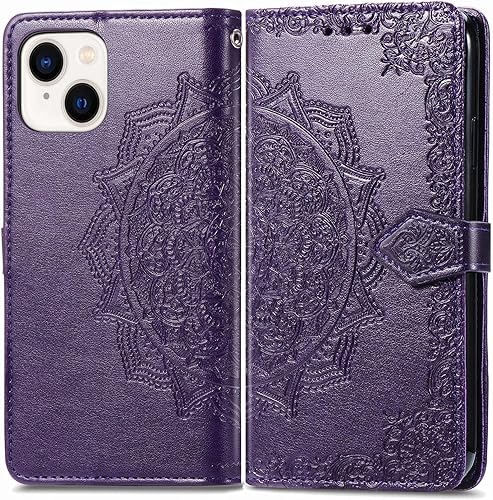 Miniatura 4 de Funda compatible con iPhone 15, piel sintética, funda protectora para teléfono, ranuras para tarjetas, monedero de bolsillo para mujeres y hombres,