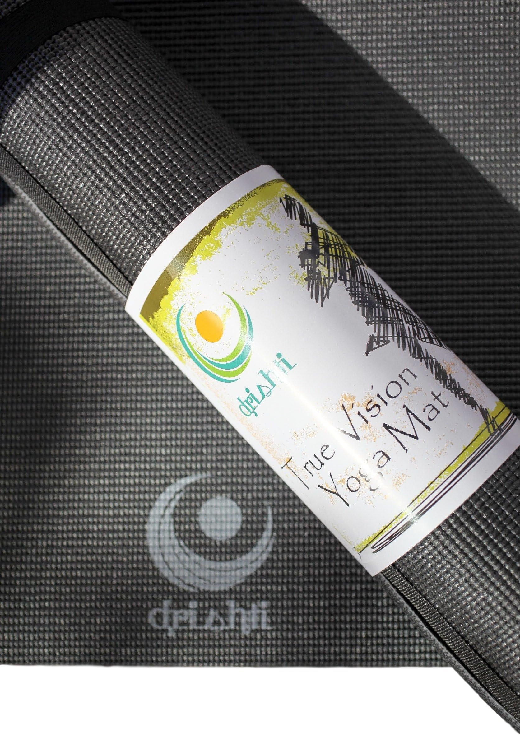 Drishti True Vision Yoga Mat - Premium, Eco-Friendly Non-Slip Mat with Carry Strap - Extra-Thick 6mm, Extra-Long 72" - See Your New Self; Find Your Drishti!