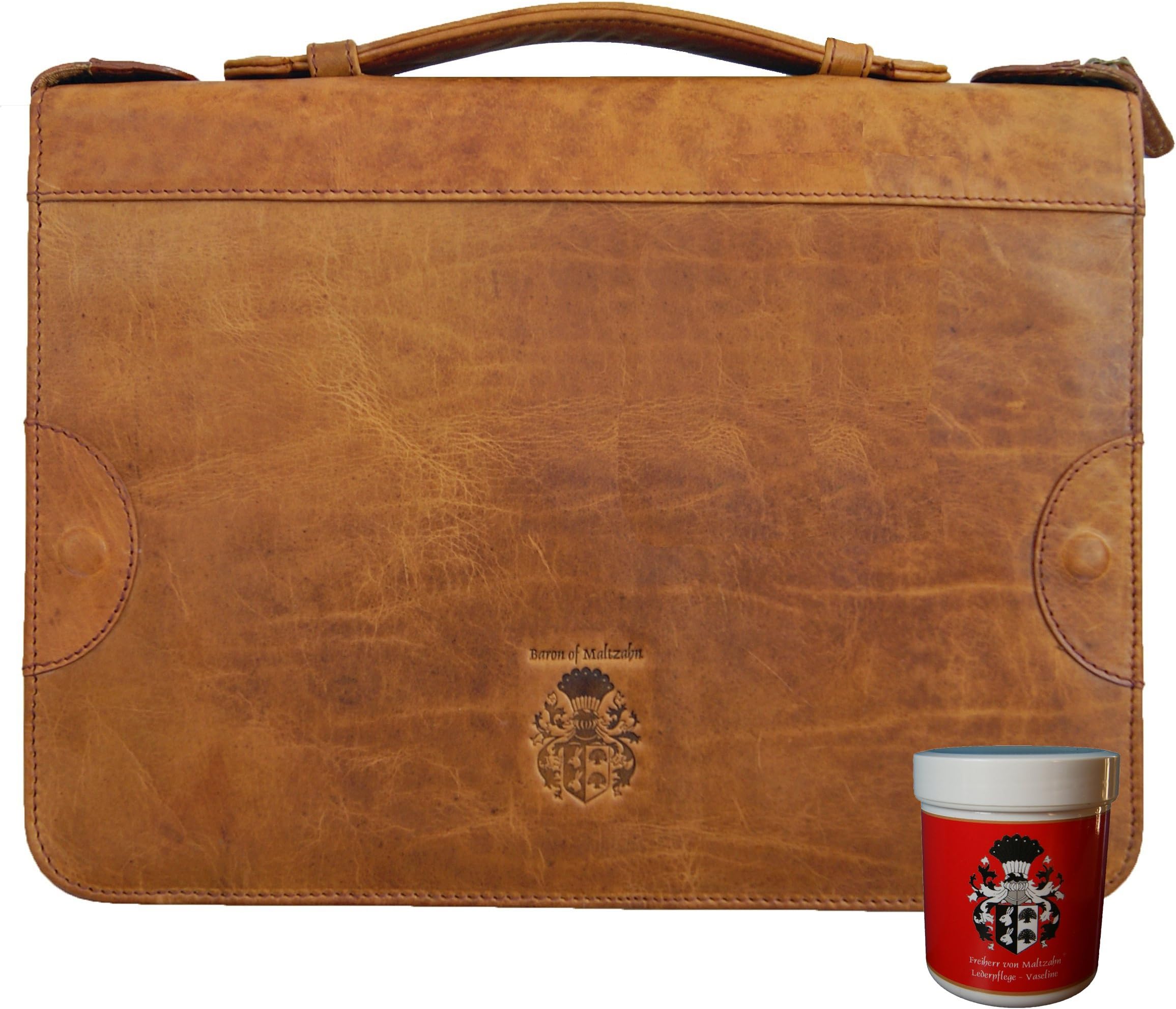 Conference Folder Portfolio Solomon of Brown Leather + Leather Care