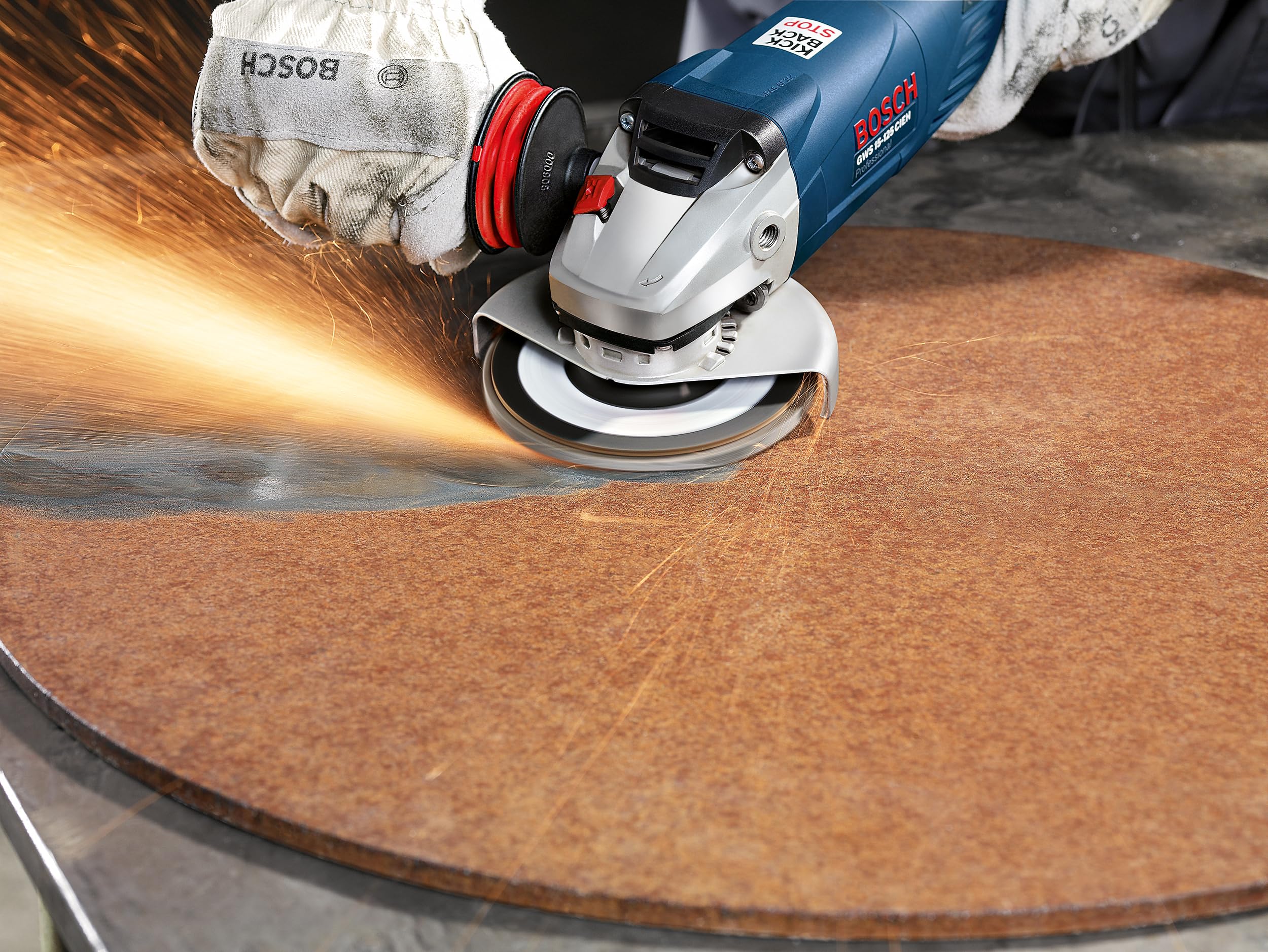 Bosch 40 discos abrasivos X551 Expert for Metal + Beanie Set (para metal, acero, hierro fundido, diámetro de 125 mm, grano 40/60/80, M14, accesorios profesionales para amoladora angular)