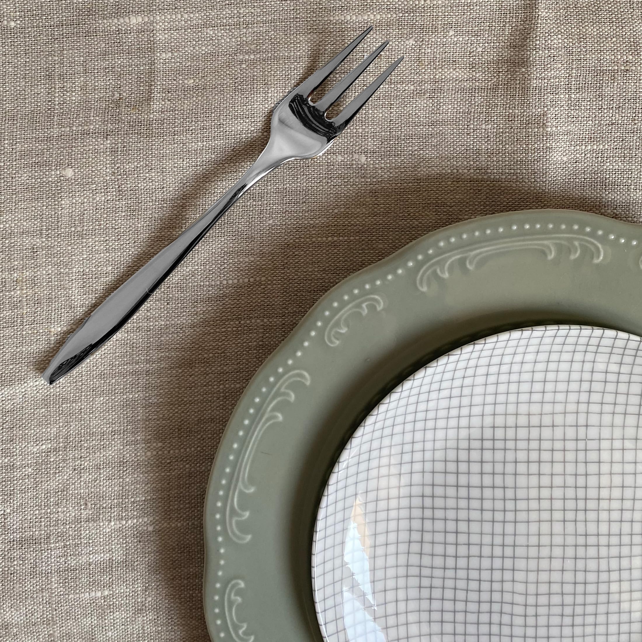 Set 13 Posate Da Dolce In Acciaio Inox 18/10 - 12 Forchettine E 1 Paletta Torta - Foto 7