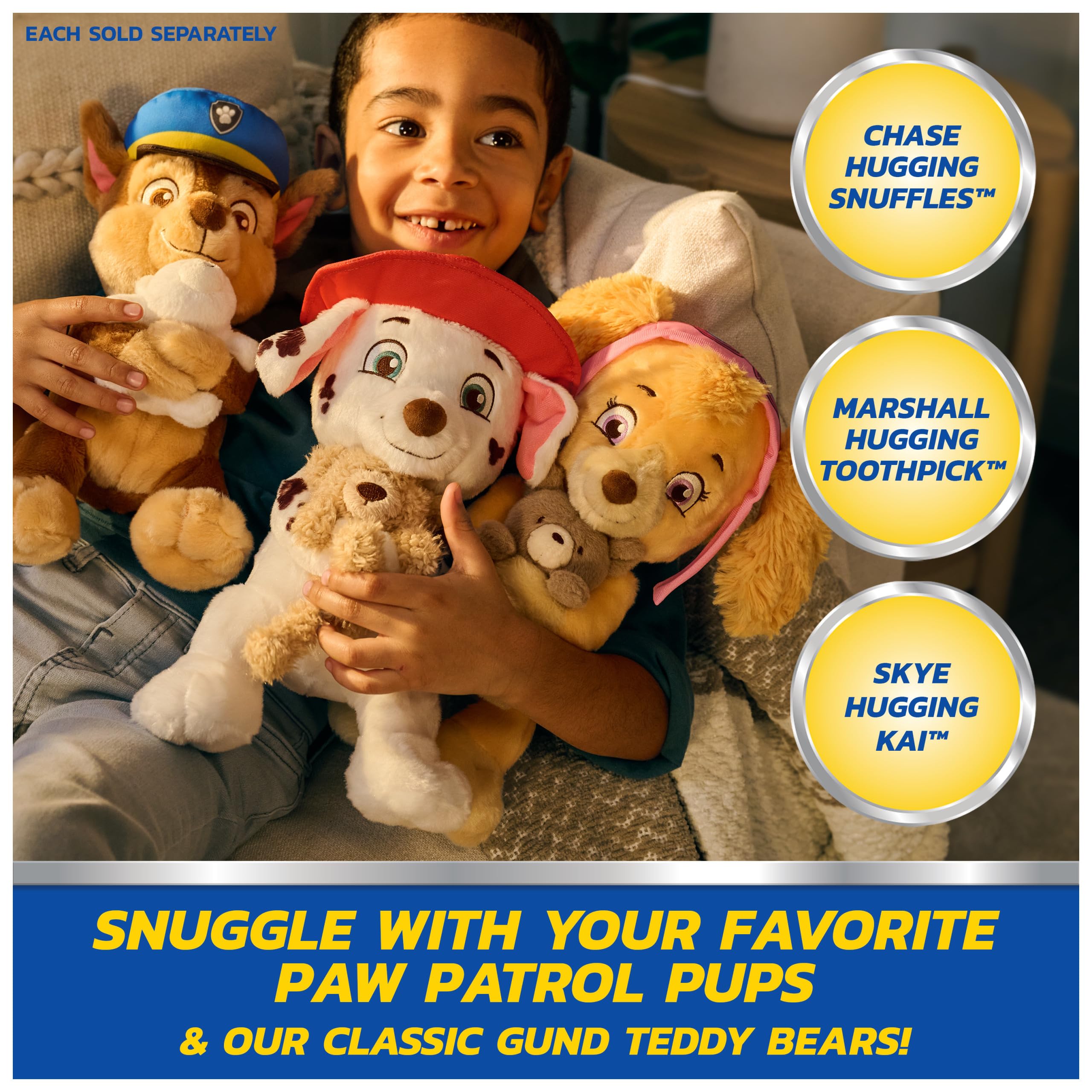 Paw Patrol GUND Skye z misiem Kai, oficjalna pluszowa zabawka Skye, pies wypchany dla dzieci od 1 roku życia, 24 cm