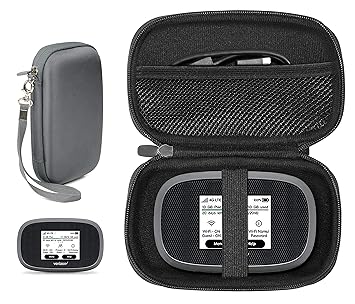 Alltravel Wi-Fi Hotspot Booster Laptops Case For Verizon Wireless Jetpack 8800L 4G Lte, Mesh Pocket, Gray