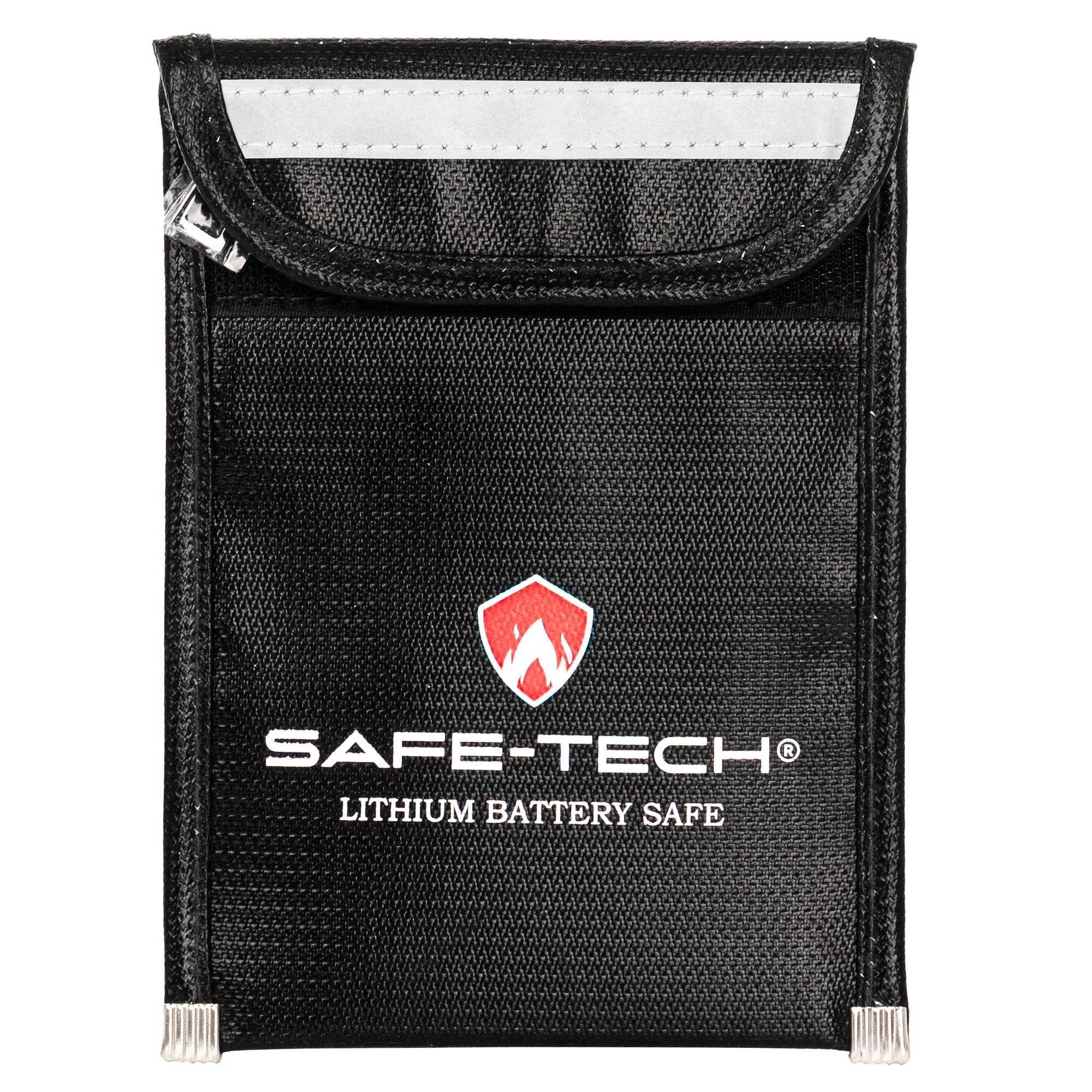 SAFE TECH UL94 Tested Fireproof Powerbank Case, Fireproof Money Bag Passport ID Case, Tested Fire Explosion proof Lithium Battery Power Bank Bag for Airlines, 800°C Heat Tested Lipo Safe Powerbank