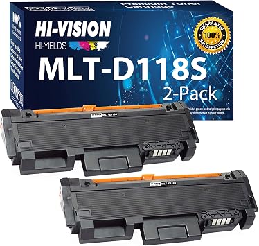Compatible MLT-D118S [1,200 Pages] Stardard Yield Toner Cartridge Replacement for 118S, Used in Xpress M3065FW M3015DW Black, 2-Pack