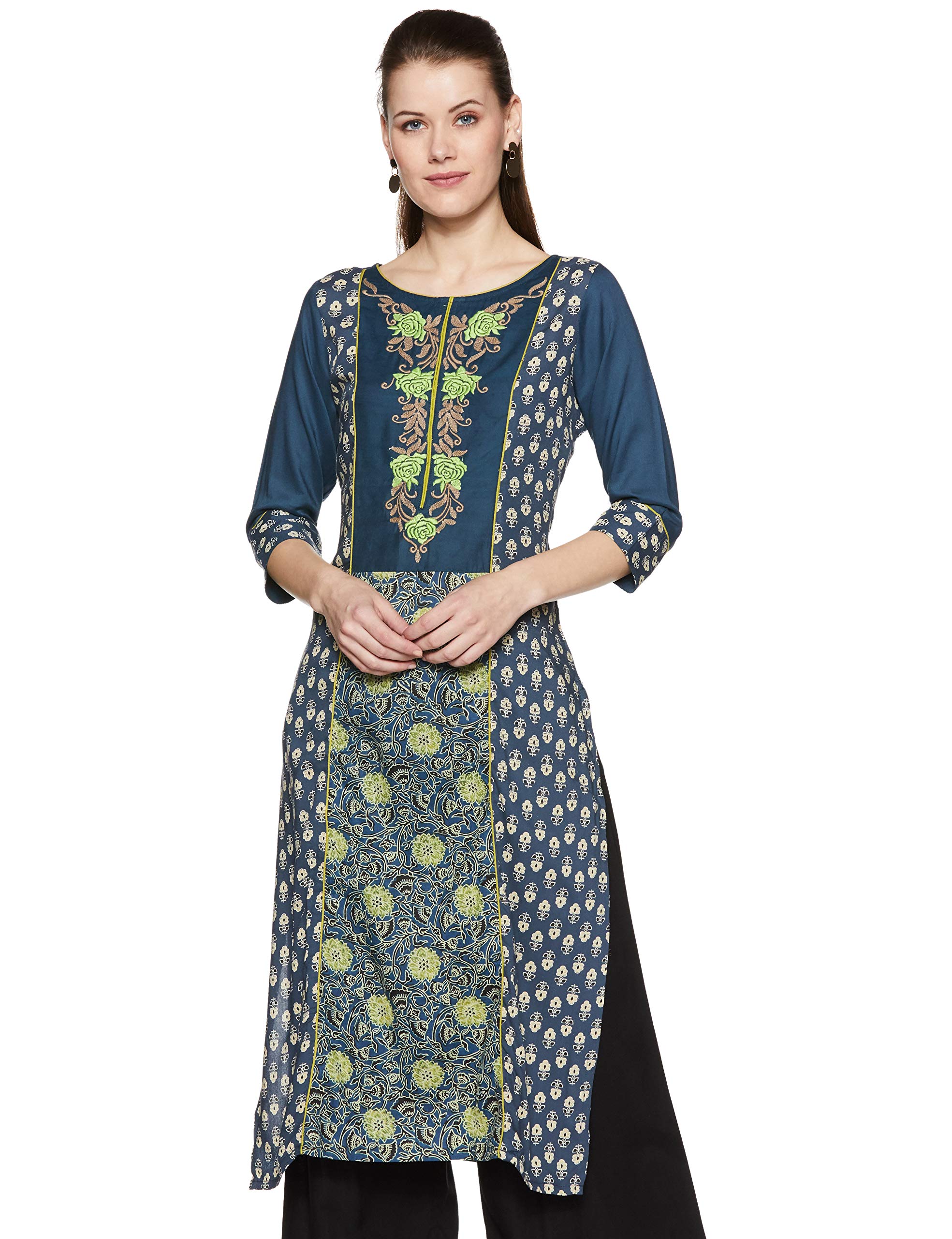 KarigariWomen's Rayon A-Line Kurta