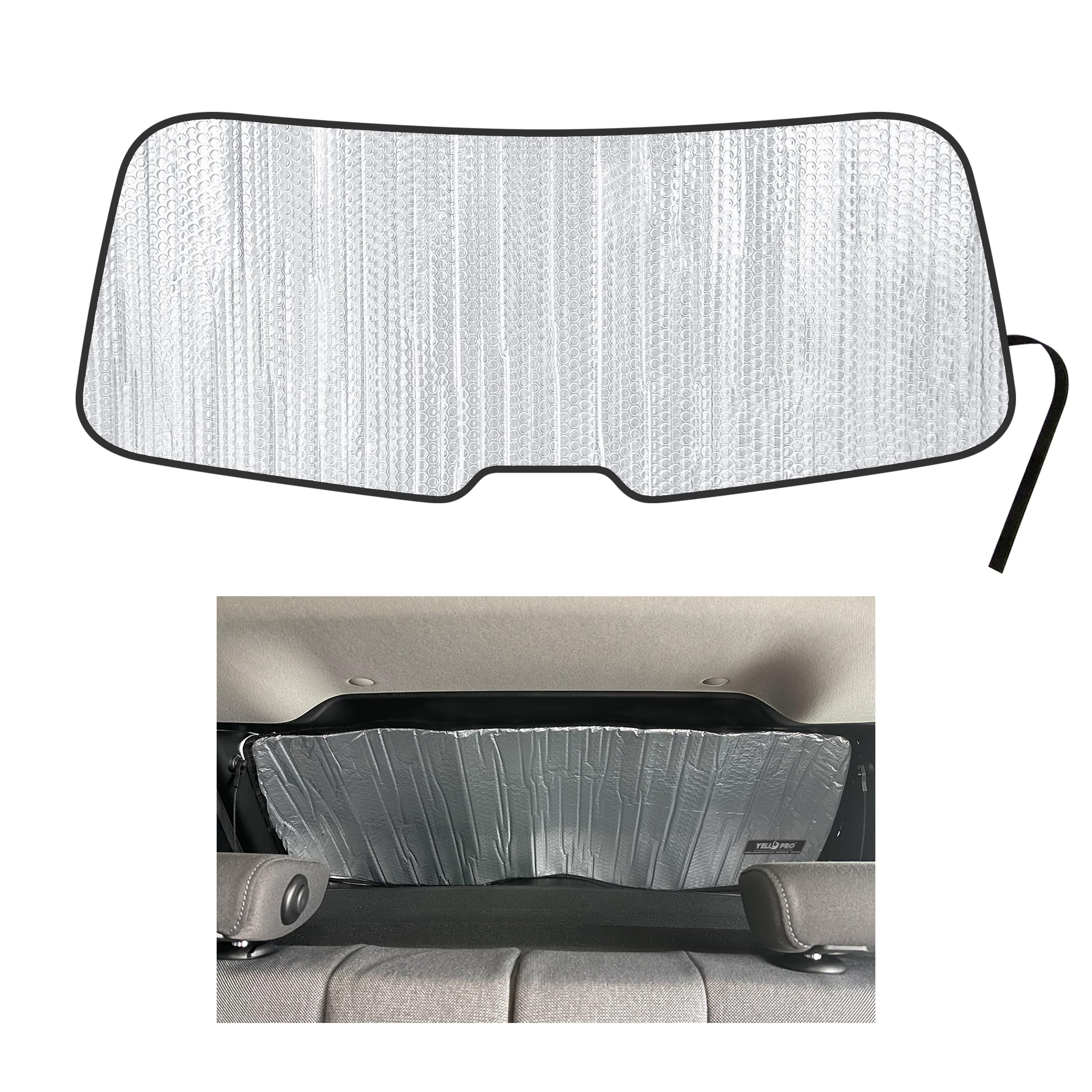 YelloPro Auto Rear Tailgate Window Sunshade Custom Fit for 2014 2015 2016 2017 2018 2019 2020 2021 BMW i3 Series Hatchback, UV Reflector Sun Protection Accessories [Made in USA]