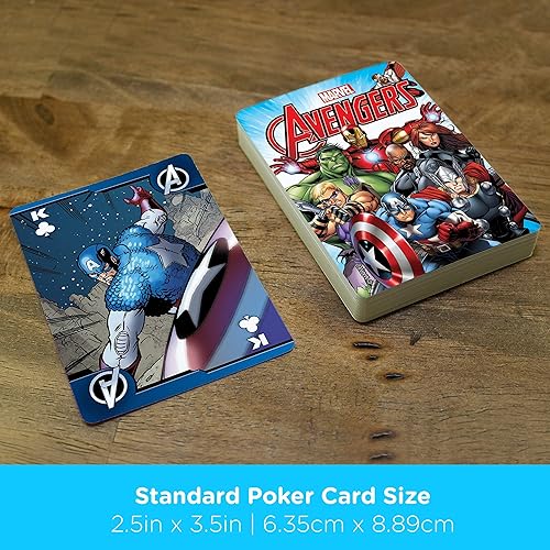 Miniatura 5 de AQUARIUS Marvel Avengers - Baraja de cartas con temática de Vengadores para tus juegos de cartas favoritos productos y coleccionables con licencia