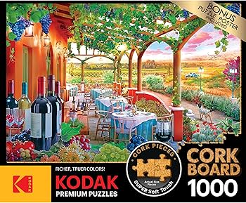 Amazon.com: RoseArt - Kodak Premium Cork - Wine Country - 1000