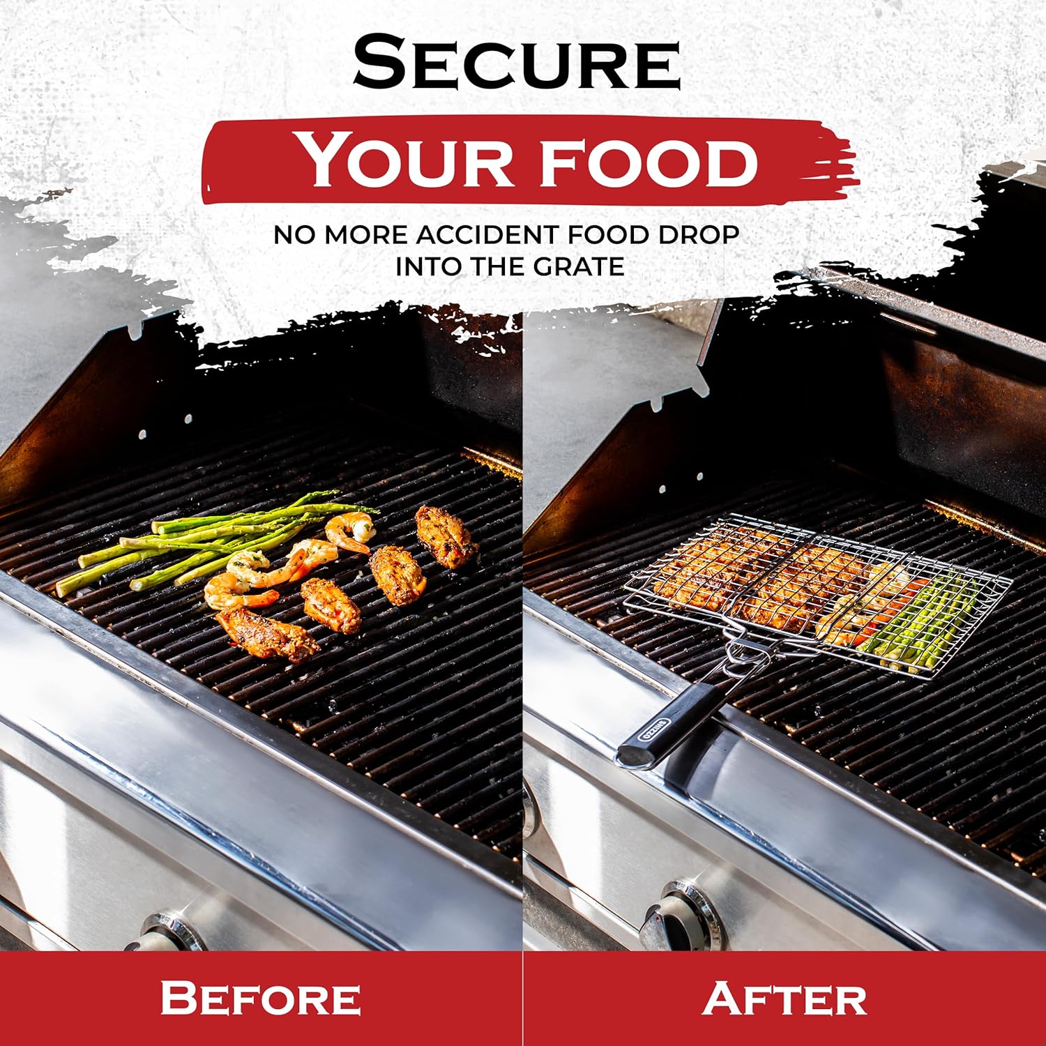 Grill Basket, Barbecue BBQ Grilling Basket , Stainless Steel Large Folding Grilling baskets With Handle, Portable Outdoor Camping BBQ Rack for Fish, Shrimp, Vegetables, Barbeque Griller Cooking Accessories Grill Basket, Barbecue BBQ Grilling Basket , Stainless Steel Large Folding Grilling baskets With Handle, Portable Outdoor Camping BBQ Rack for Fish, Shrimp, Vegetables, Barbeque Griller Cooking Accessories