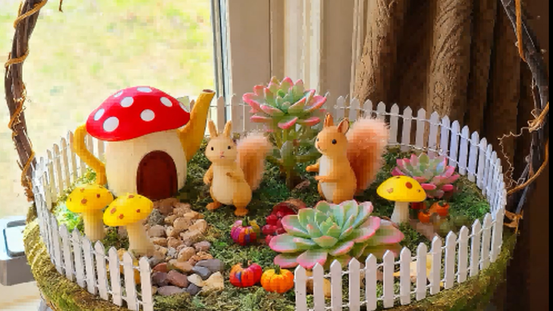 Fairy Garden Accessories 35 Inch White Mini Fence \u0026 Outdoor Table Chairs  Set Resin Furniture For Fairy Garden Diy Craft Succulent Decor Micro  Landscape Home Decoration Miniature Garden Accessories, image size:1920x1080