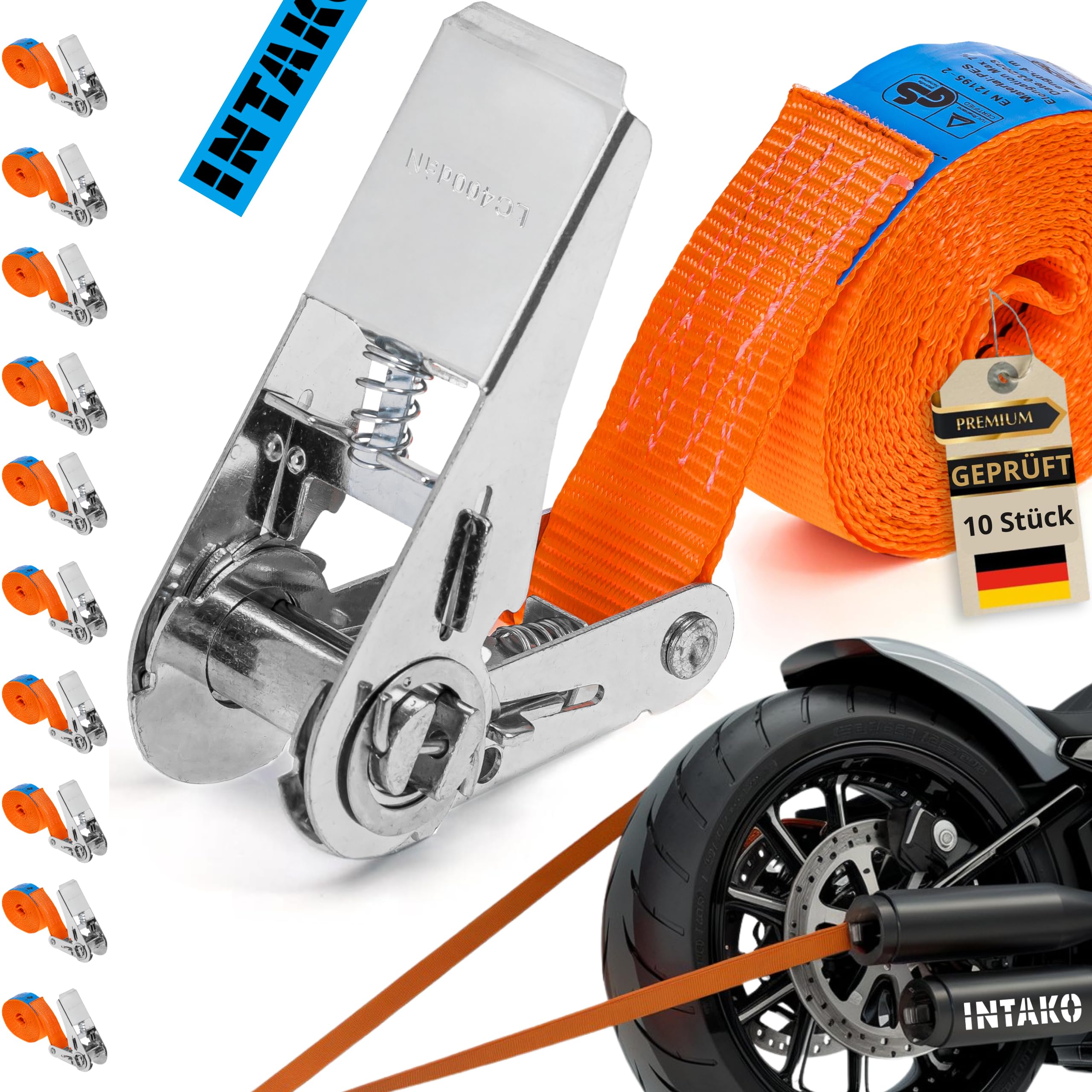 DICLLY 4 Pièces Sangle à Cliquet,Longueur 6 M,Largueur 25