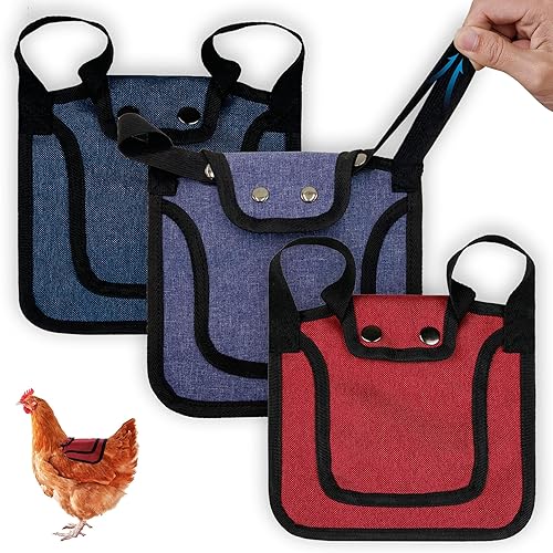 Sillines de pollo de alta calidad de 3 piezas con correa elástica, ropa de suéter para soltero, protector de pájaros para espalda y lados,