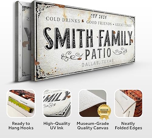 Miniatura 2 de Tailored Canvases Letrero de patio al aire libre  Lienzo decorativo personalizado para patio trasero, piscina, cubierta, porche, bar e idea de