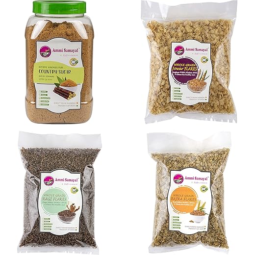 Ammi Samayal combo of Ragi/Bajra & Jowar Flakes With Country
