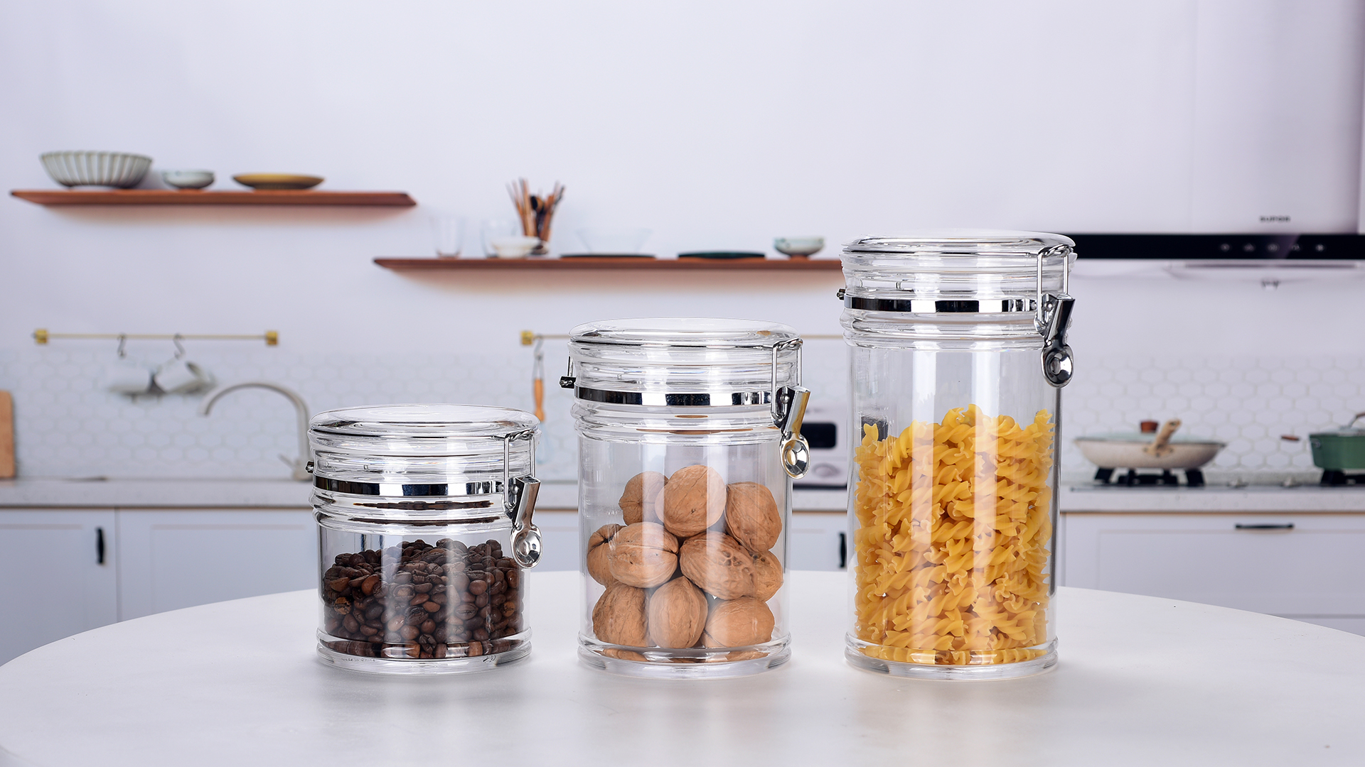 Amazon.com: IVOOBR 64 oz Reinforced Large Acrylic Canister with