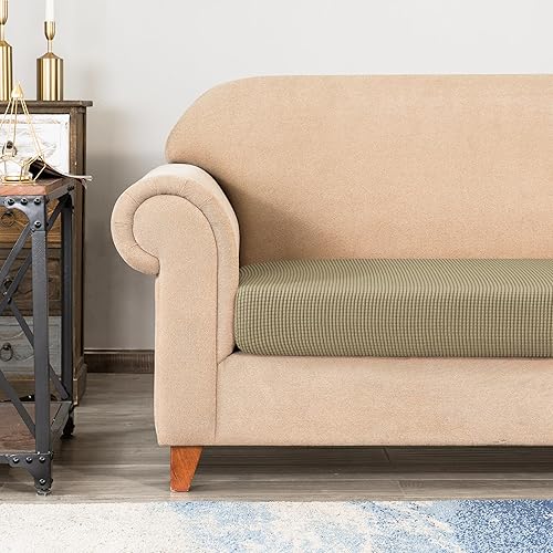 Miniatura 5 de Fundas de cojín para sofá, universal, resistente al desgaste, fundas de cojín elásticas para sofá, protector de cojín reversible, tamaño M, color