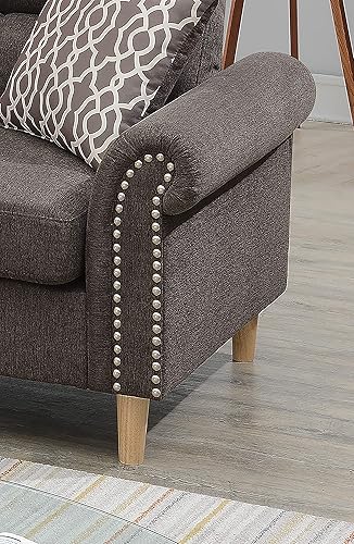 Miniatura 21 de Poundex Seccional reversible de 2 piezas (F6449) rojo paprika,Pizarra,Beige Bronceado,https://www.amazon.com/dp/undefined