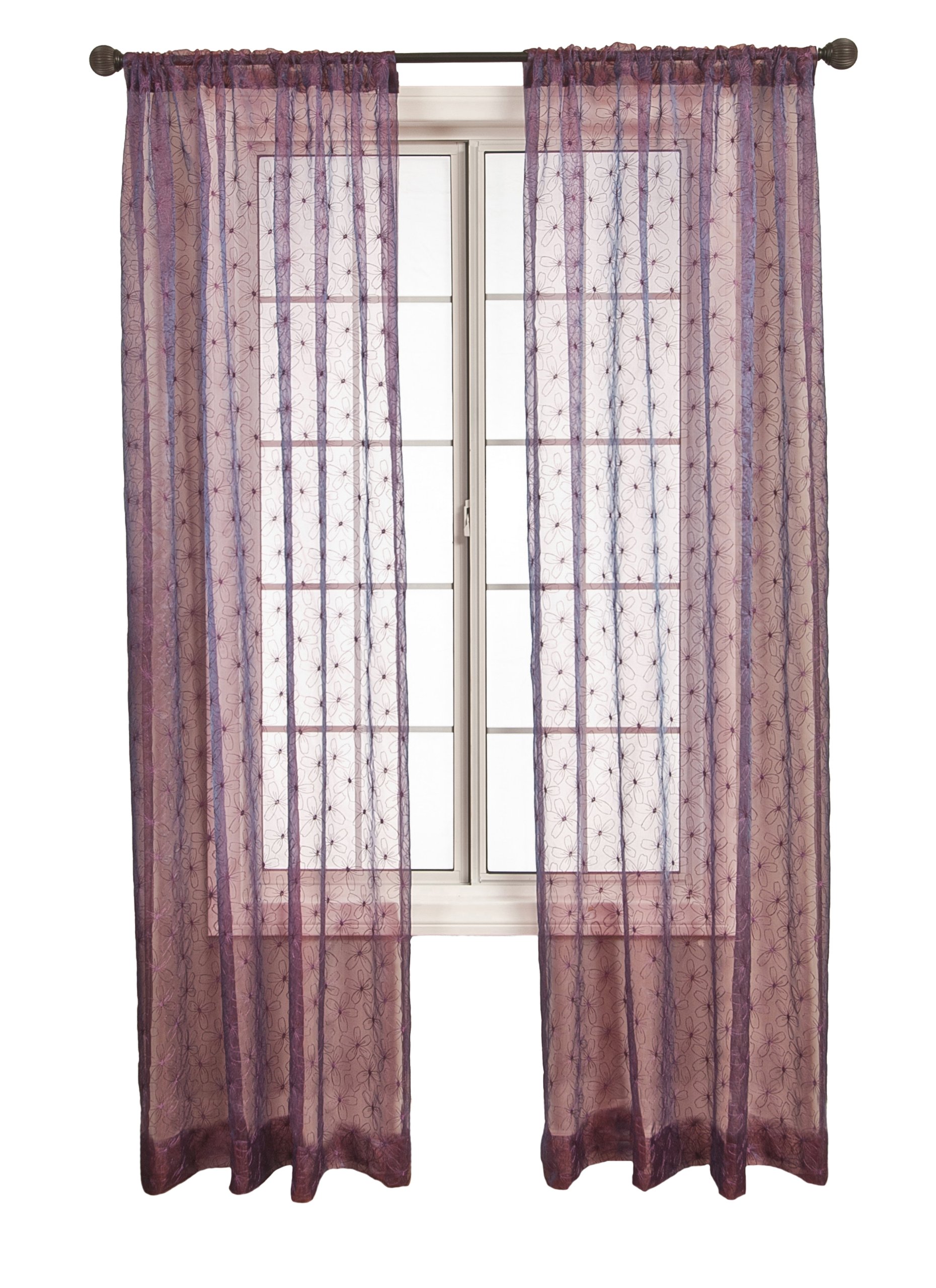 Diplomat Decor Kors 84-Inch Rod Pocket Panel, Purple