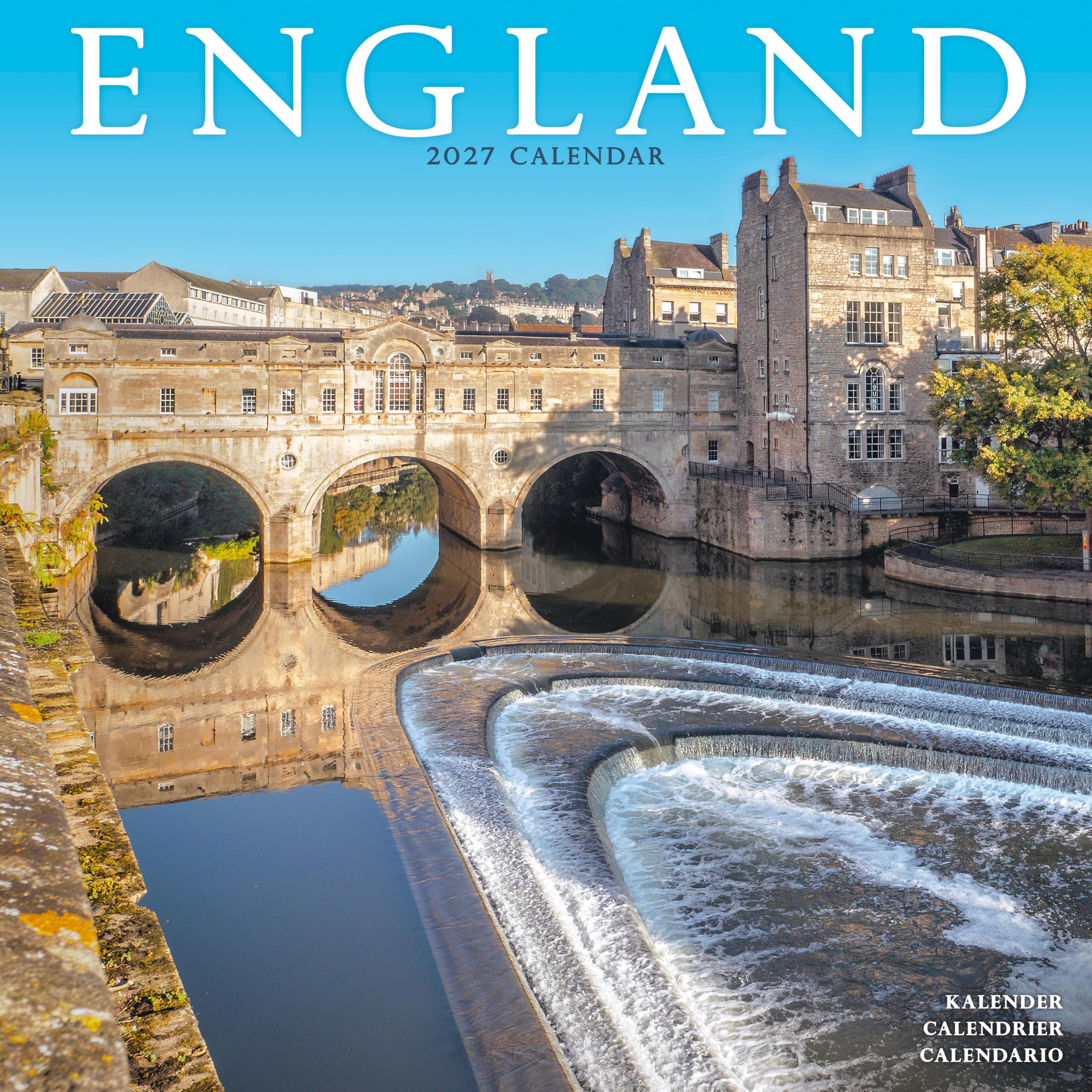 England 2027 Calendar | Square Wall Calendar | Travel Gift | Plastic Free Packaging | by Avonside Publishing