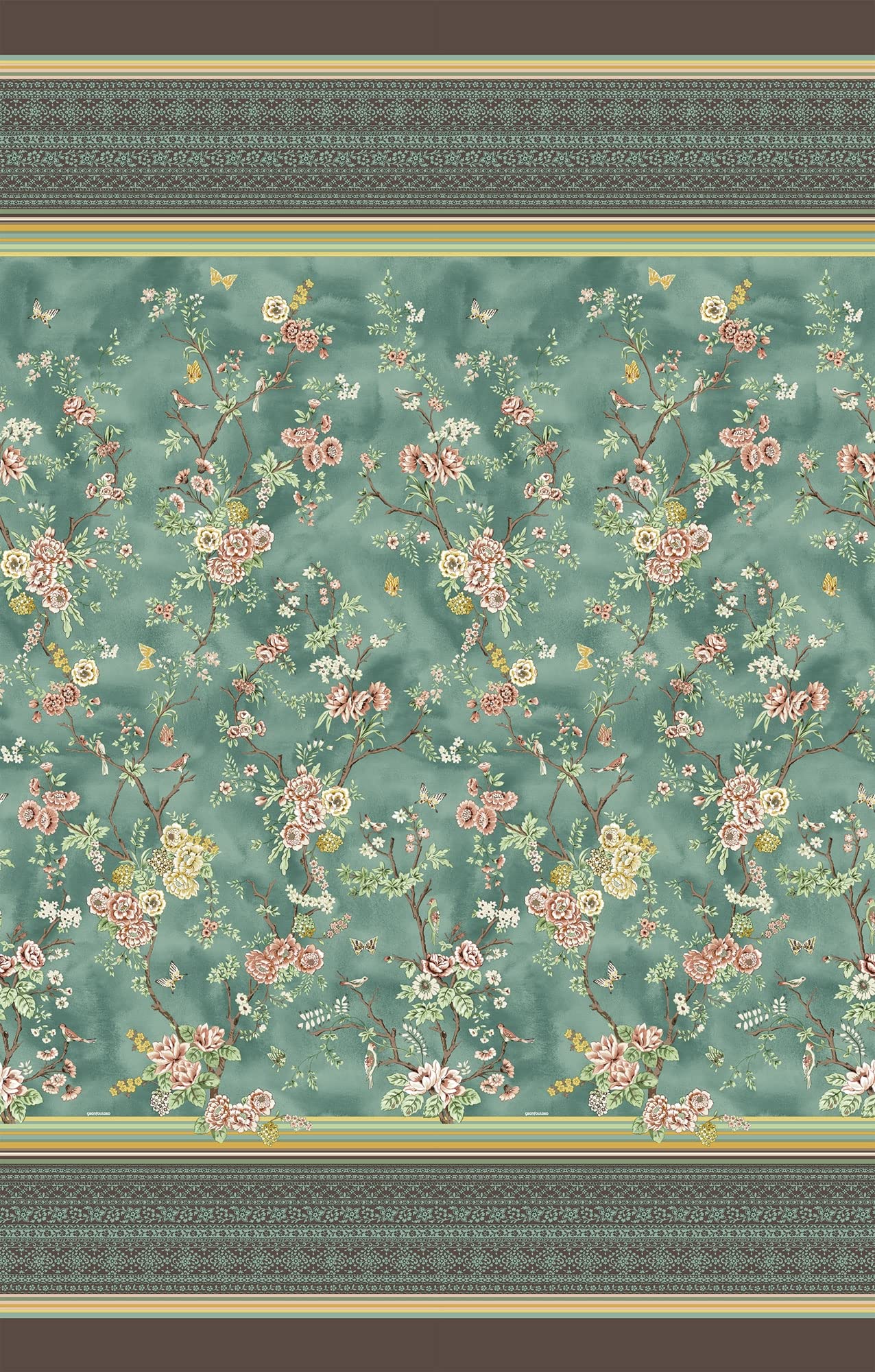 Bassetti Foulard Pallanza V2 9324048 Maco Satin Cotton 350 cm x 270 cm Green