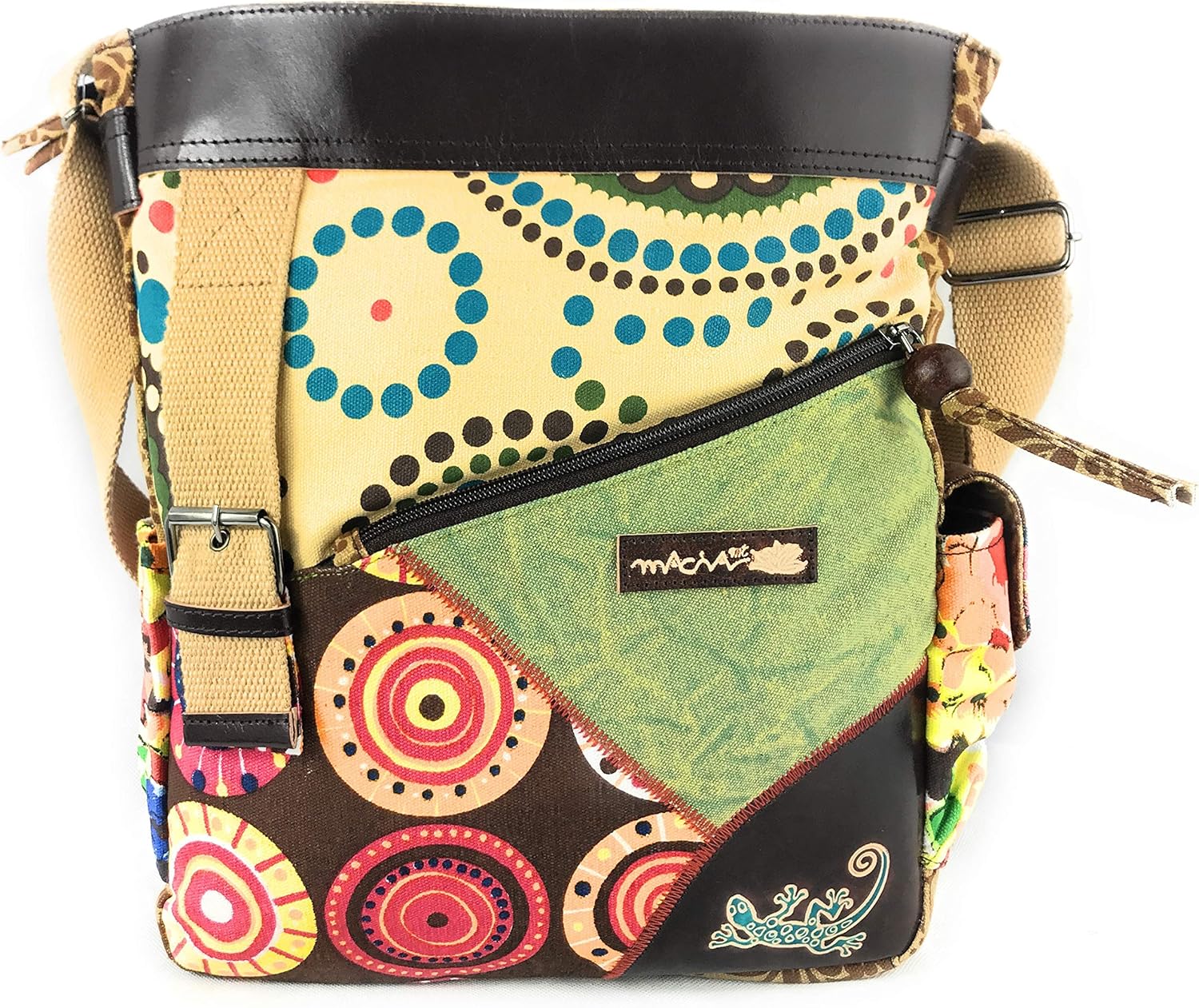 Guru-Shop Batik Sadhu Tas, Hippie Tas, Goa Schoudertas - Benzine, Unisex Adults, Blauw, Katoen, Size:One Size, 40x35x25 cm, Schoudertassen
