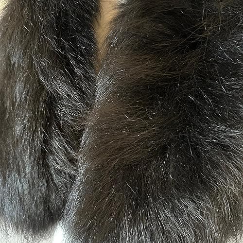 Miniatura 3 de New Black Collar arctic fox fur for your favorite coat or hood 75 cm