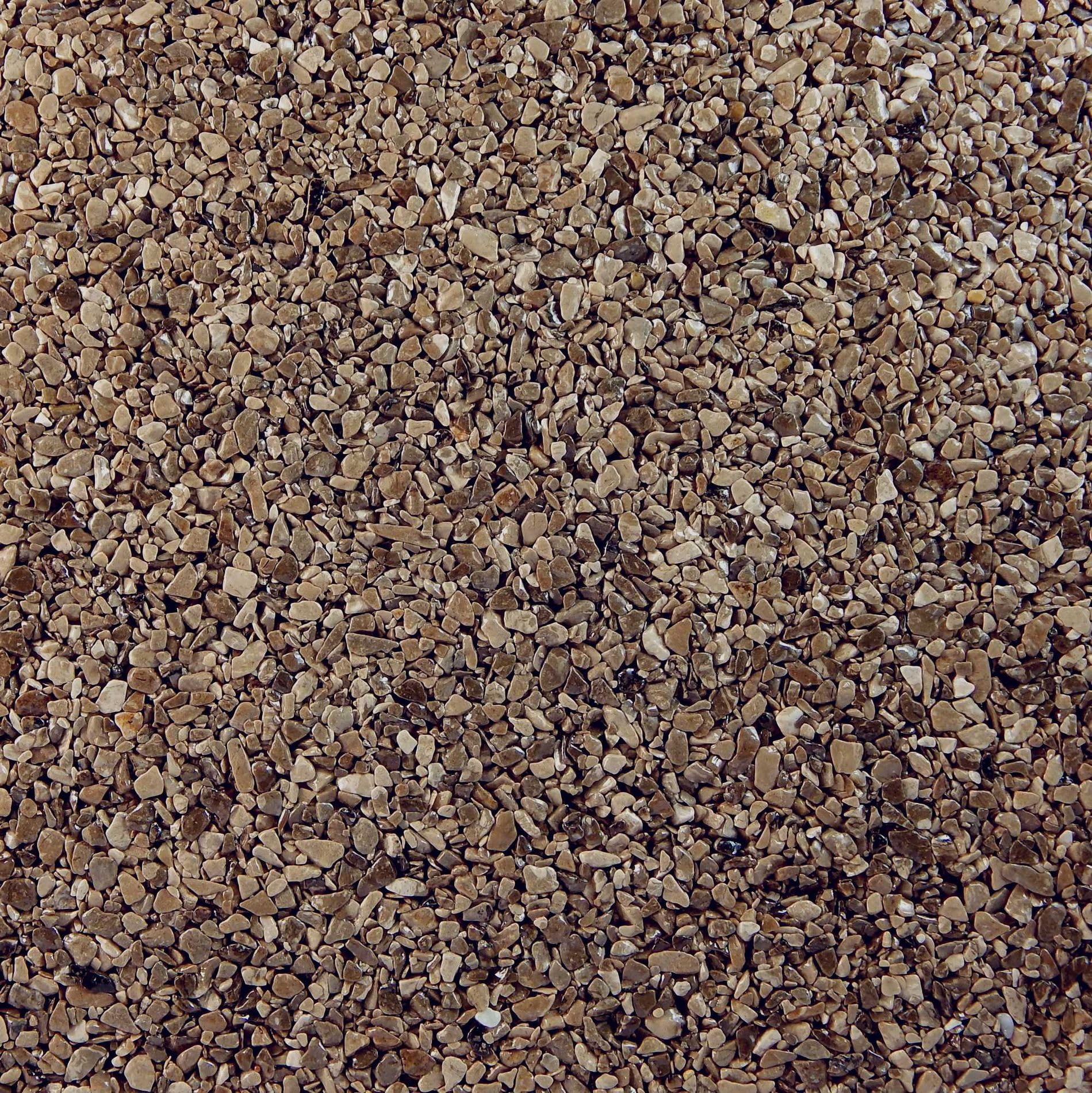 Terralith Steinteppich Marmor Komplett-Set für 1qm - Körnung: fein - 2-4mm mit Epoxidharz Bindemittel - für Innen in braun (marrone)