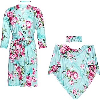 posh peanut matching robe and swaddle