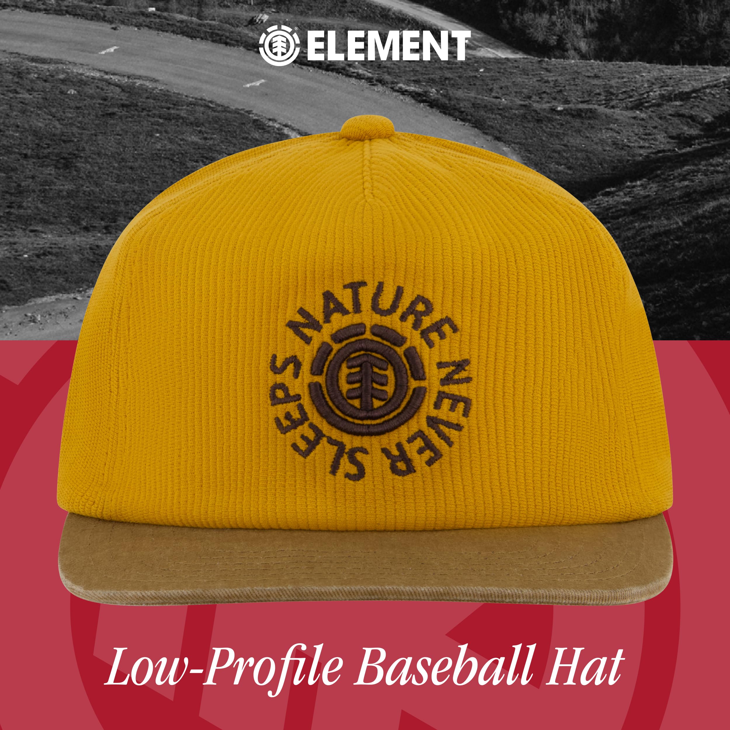 Concept One Lement Baseball Hat, Adult Low Profile with Straight Brim Chapeau, café, Taille Unique Mixte