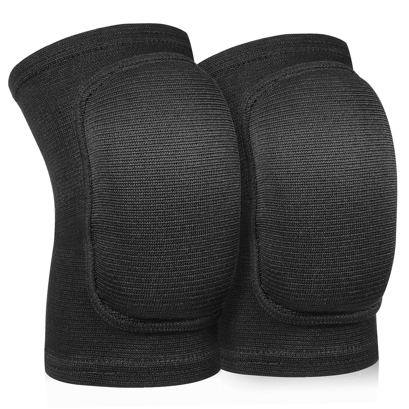 GOOHOCHY Football Pads 2 Pack Black High Elastic Polyester Dance Pads for Girls Volleyball Basketball Support Sleeve