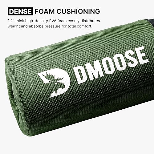 Vista 39 de DMoose Fitness Almohadilla de barra para empuje de cadera, sentadillas y estocadas, cojín de espuma gruesa antideslizante para soporte de cuello